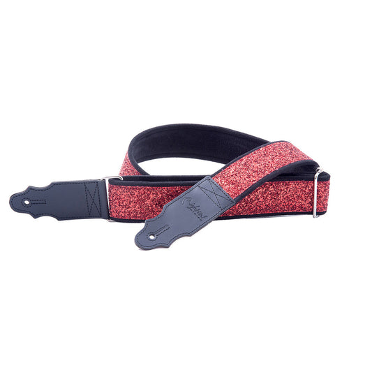 Right On Straps STANDARD PLUS Glitter Red Guitar Strap