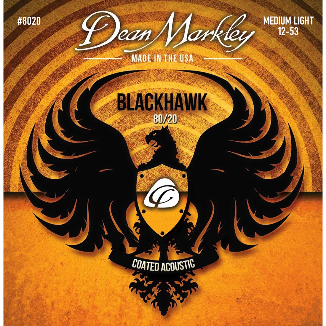 Dean Markley Blackhawk Coated Acoustic 80/20 Medium Light Strings 12-53