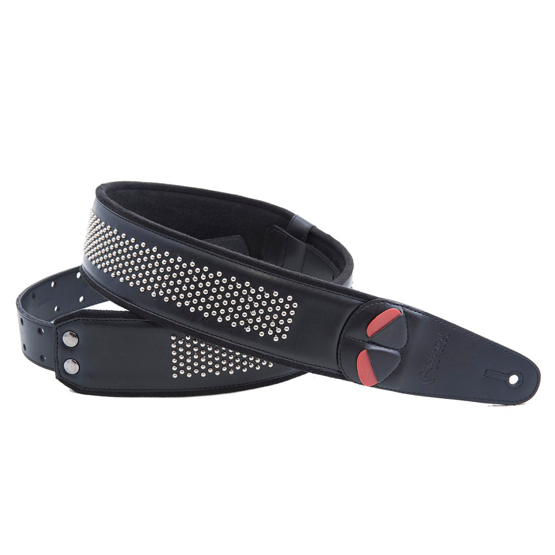 Right On Straps MOJO Rivets Black Guitar Strap