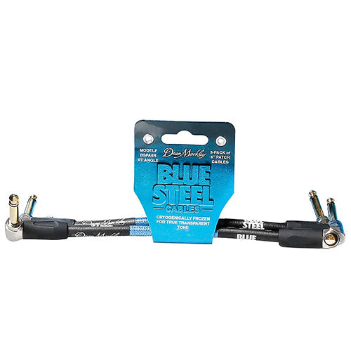 Dean Markley BSPA6R 3 Pack of 6in Patch Cables Cryogenically Treated High Performance with Lifetime Guarantee