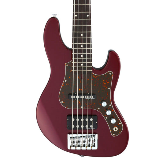 FGN JMJ52ALR/AZM J-Standard Mighty 5-String Jazz Azuki Metallic Bass Guitar Including Gig Bag