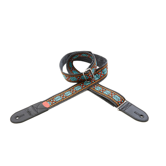 Right On Straps ROADRUNNER Rider Teal Guitar Strap