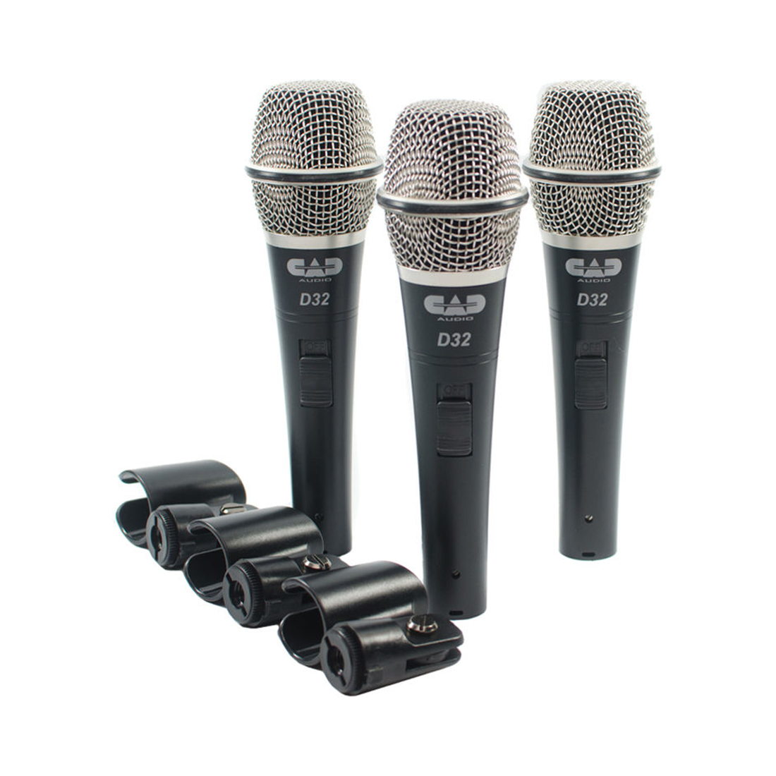 CAD Audio D32x3 3 Pack of D32 SuperCardioid Dynamic Vocal Microphone with on/off Switch