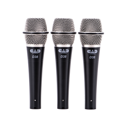 CAD Audio D38x3 3 Pack of D38 SuperCardioid Dynamic Microphone