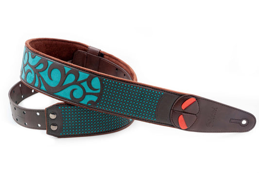 Right On Straps MOJO Nashville Teal Guitar Strap