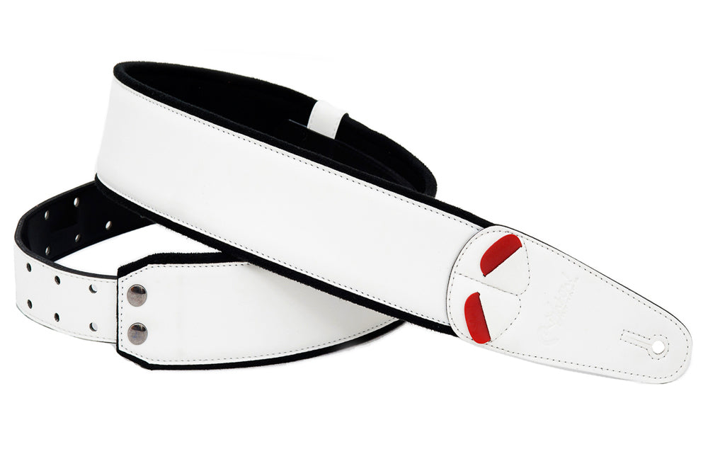 Right On Straps MOJO Charm White Guitar Strap