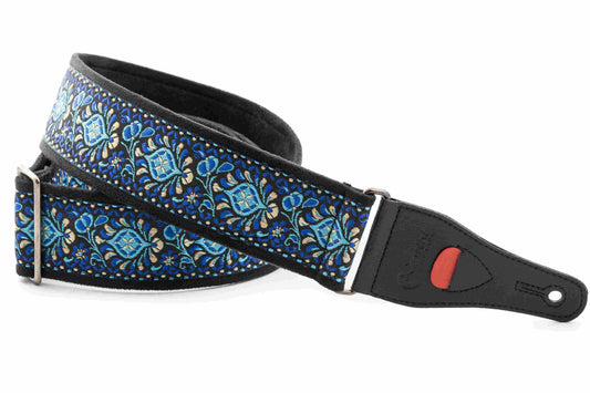 Right On Straps STANDARD PLUS Woodstock II Blue Guitar Strap