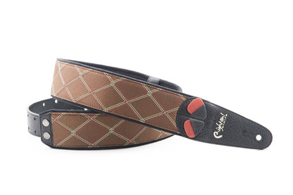 Right On Straps MOJO Diamond Brown Guitar Strap