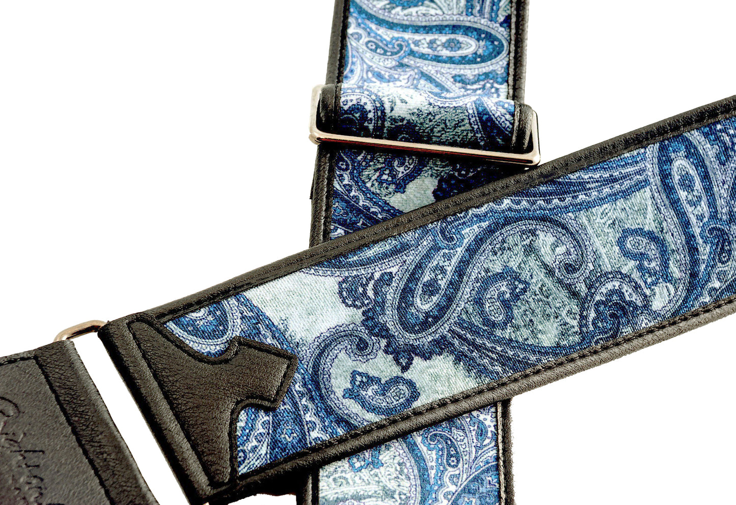 Right On Straps Talisman T-PAISLEY VELVET Blue Guitar Strap