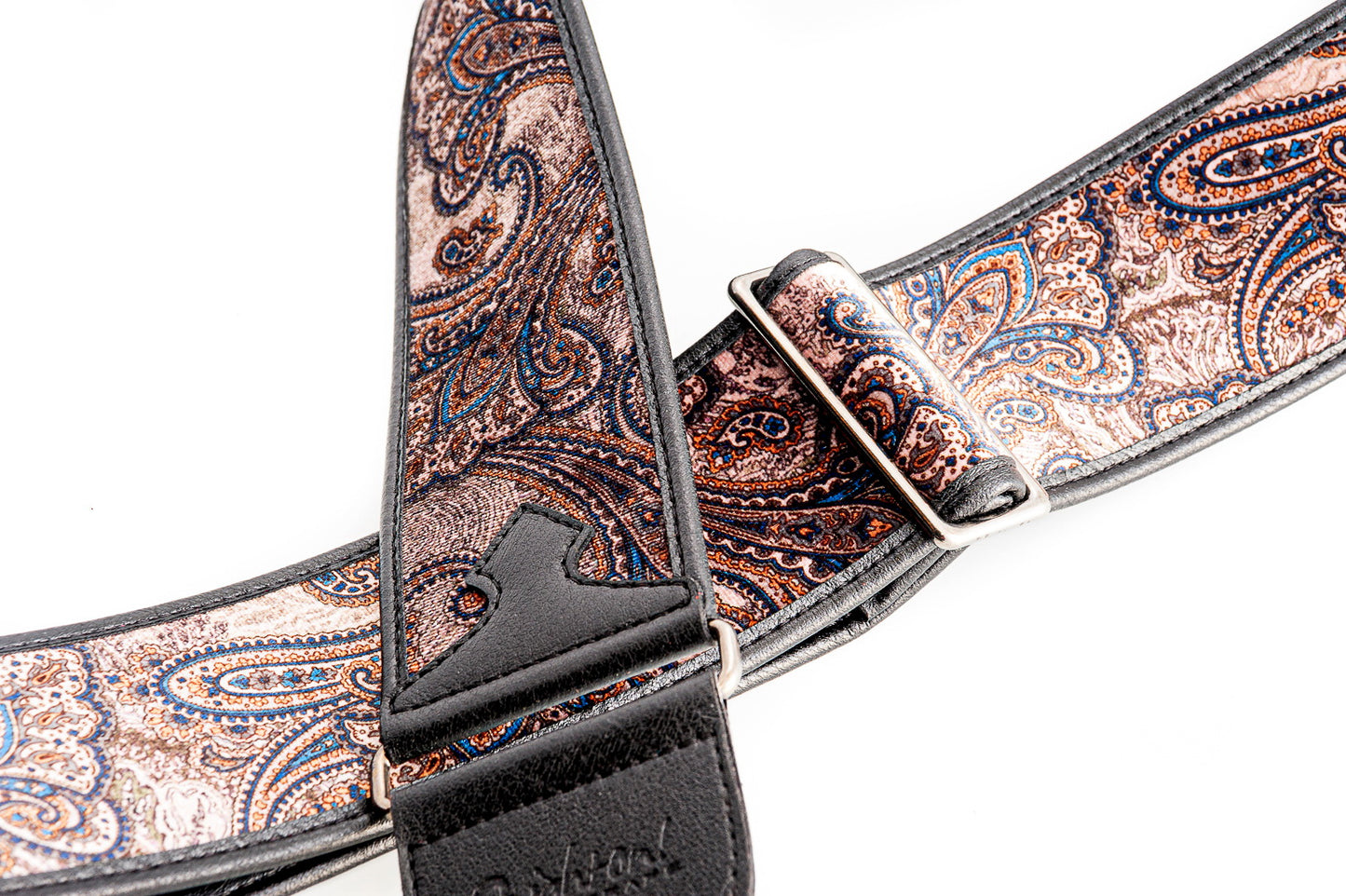 Right On Straps Talisman T-PAISLEY VELVET Brown Guitar Strap