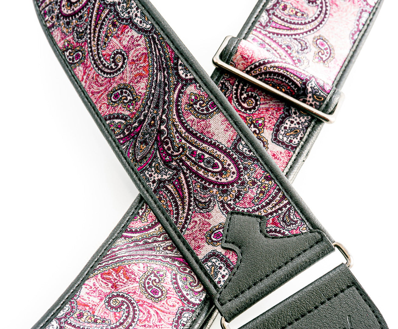 Right On Straps Talisman T-PAISLEY VELVET Burgundy Guitar Strap