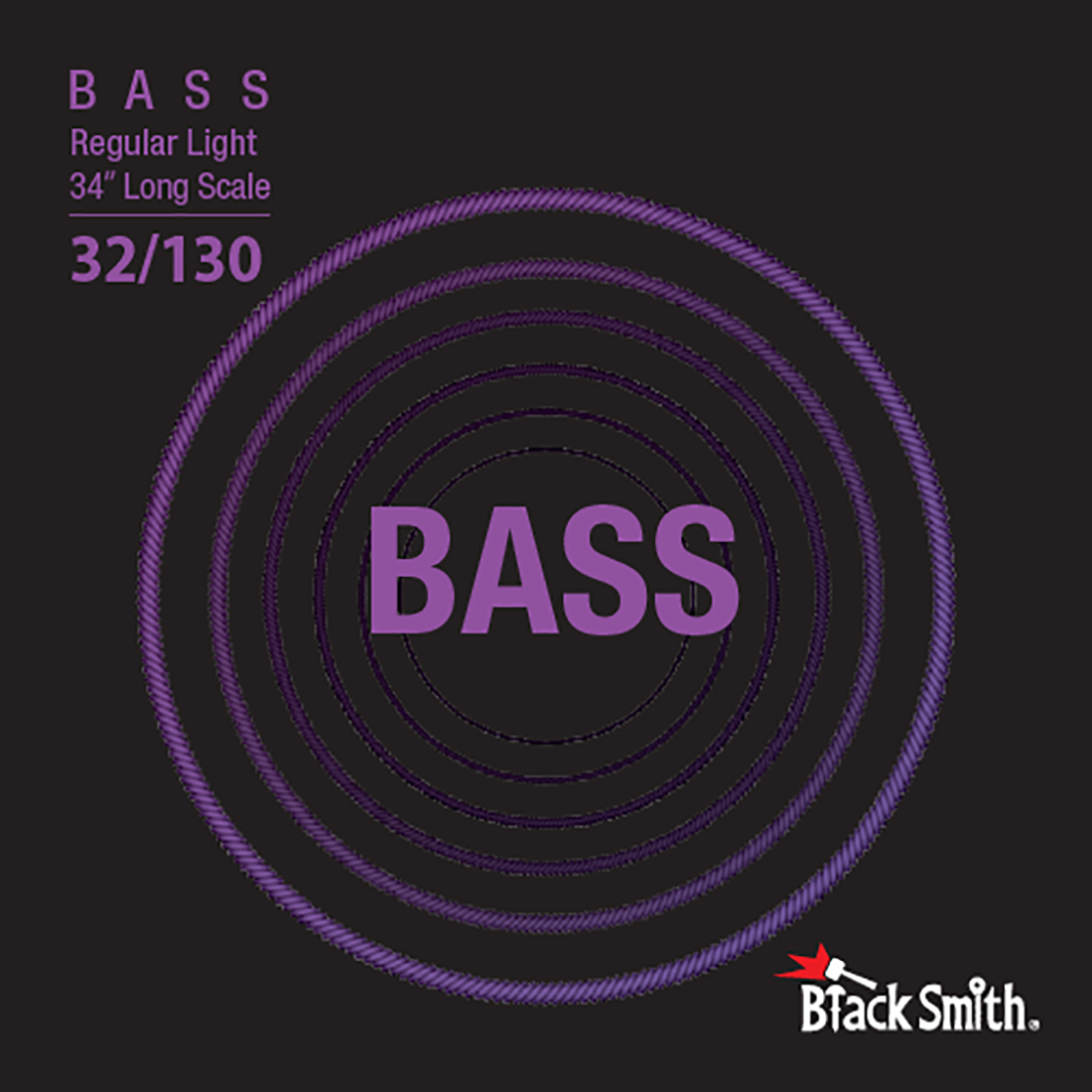 Black Smith NW-32130-6-34 Regular Light Nickel Round Wound Electric Bass Strings