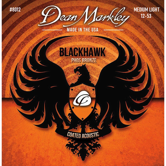 Dean Markley Blackhawk Phos Bronze Coated Acoustic Medium Light Strings 12-53