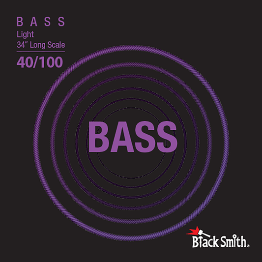 Black Smith NW-40100-4-34 Light Nickel Round Wound Electric Bass Strings