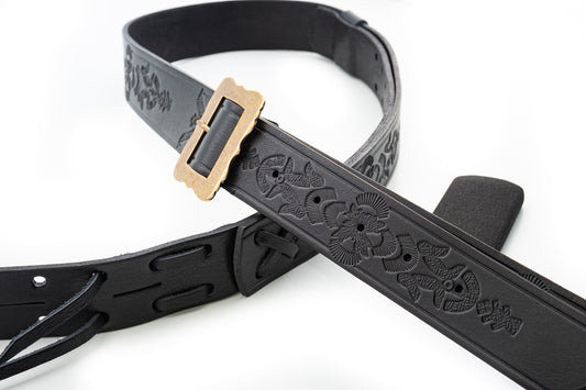 Right On Straps LEGEND BM BOHEMIAN Black Guitar Strap