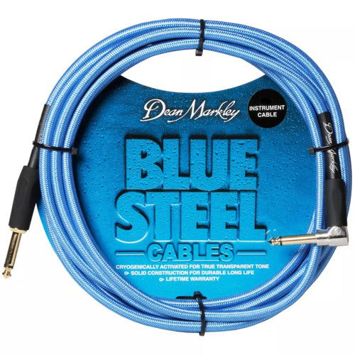 Dean Markley BSIN30R 30 Ft Instrument Cable Blue Woven Cryogenically Treated High Performance with Lifetime Guarantee