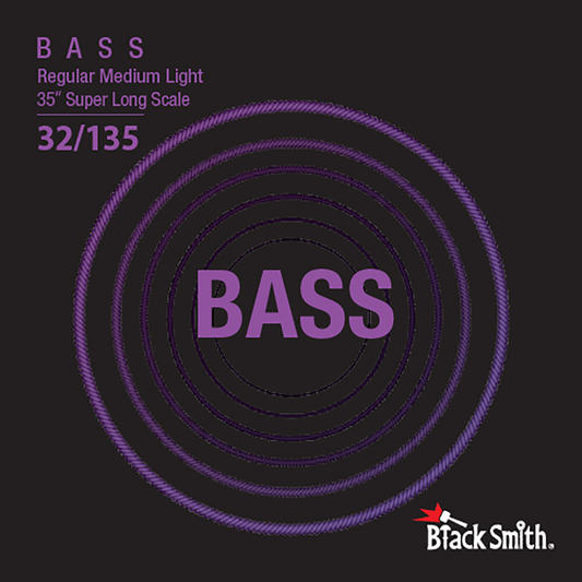 Black Smith NW-32135-6-35 Regular Medium Light Nickel Round Wound Electric Bass Strings