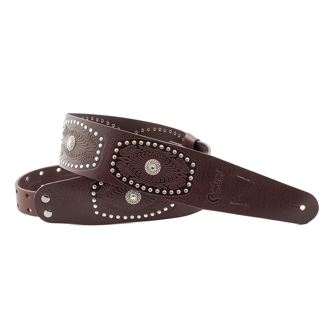 Right On Straps MAGIC70 Shield Brown Guitar Strap