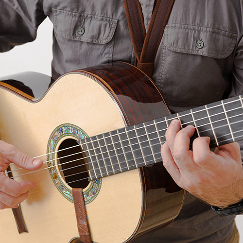 Right On Straps Classical-Hook Black Classical Guitar Strap