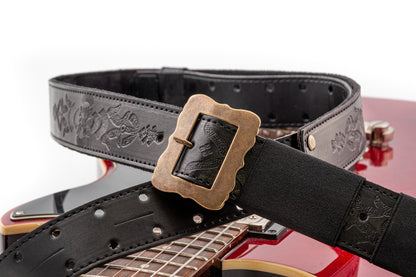 Right On Straps LEGEND BM BOHEMIAN VEGAN Black Guitar Strap