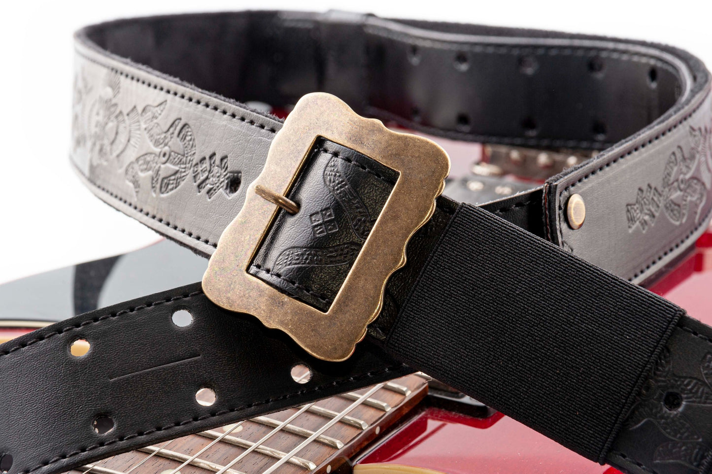 Right On Straps LEGEND BM BOHEMIAN VEGAN Black Guitar Strap