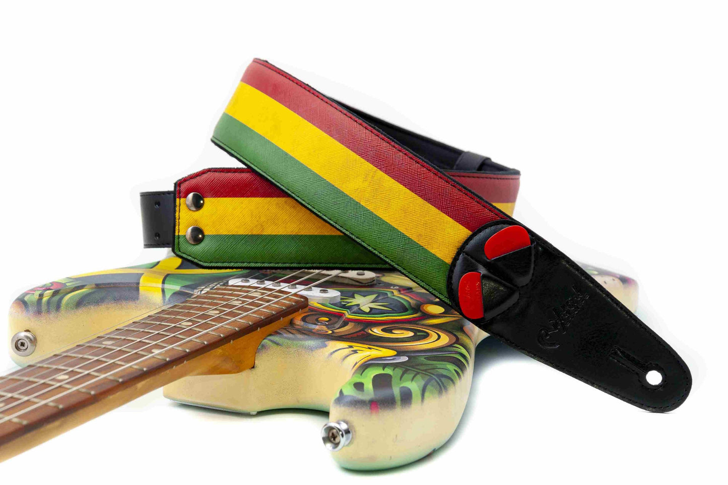 Right On Straps MOJO LEGEND RASTA Guitar Strap