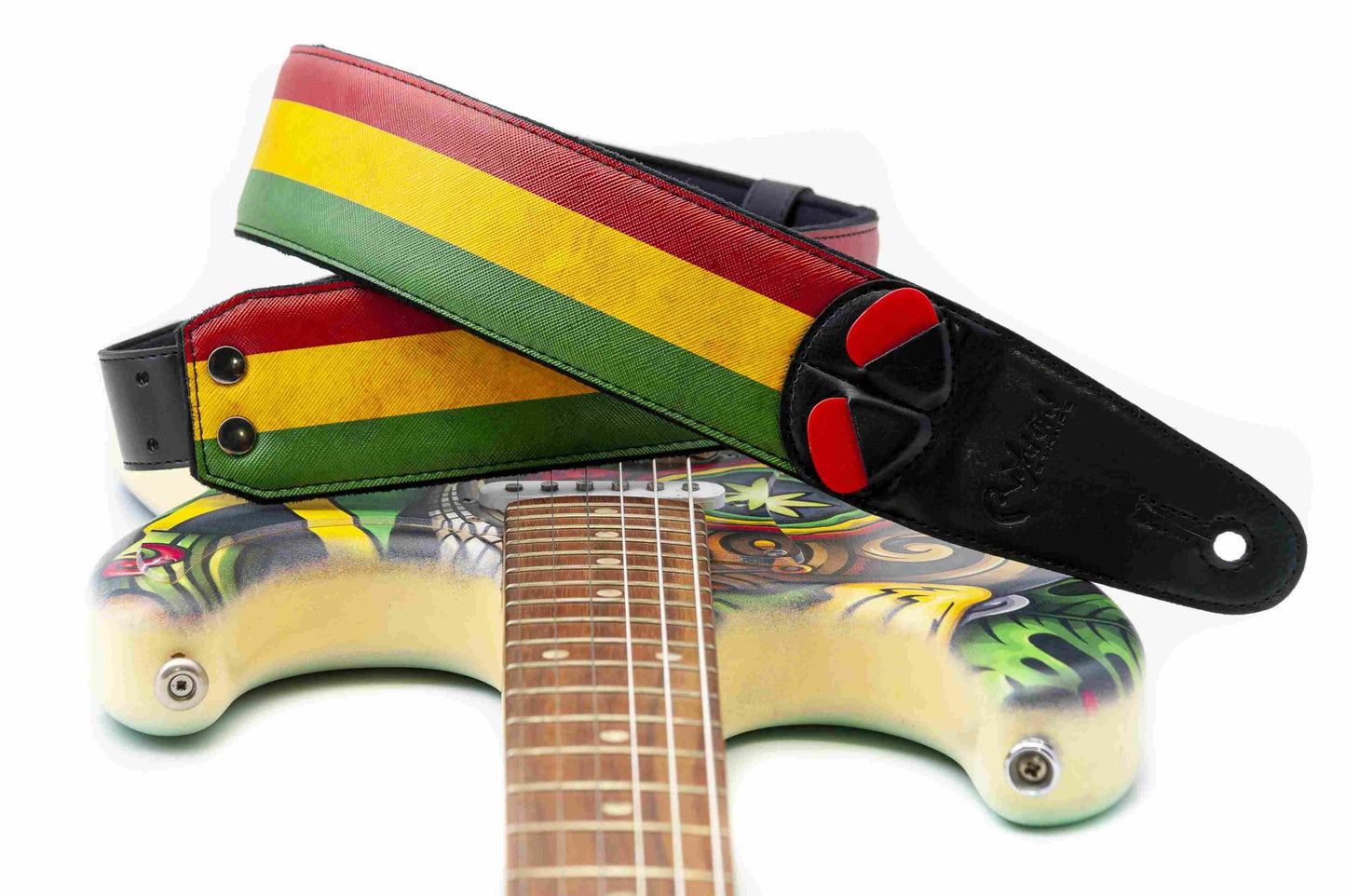 Right On Straps MOJO LEGEND RASTA Guitar Strap