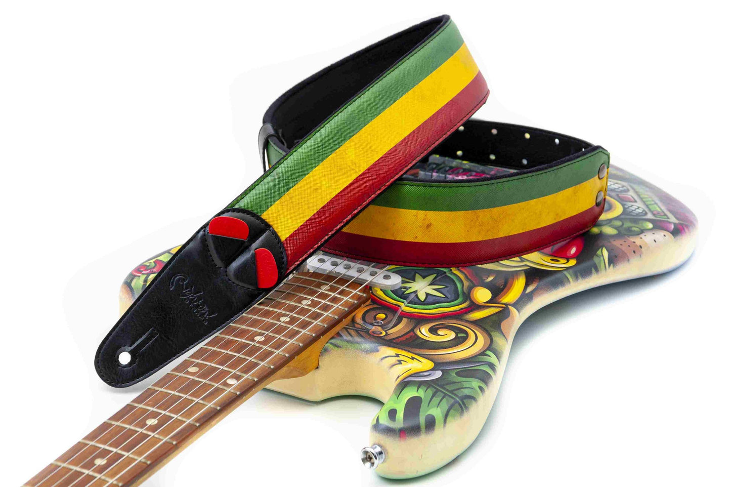 Right On Straps MOJO LEGEND RASTA Guitar Strap