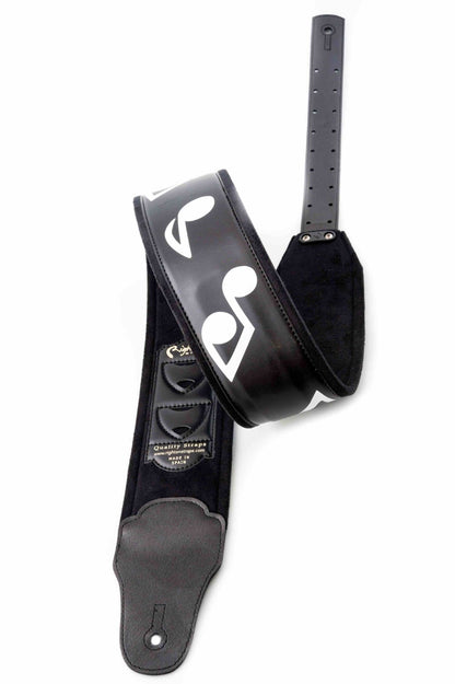 Right On Straps LEGEND SRV Black Guitar Strap