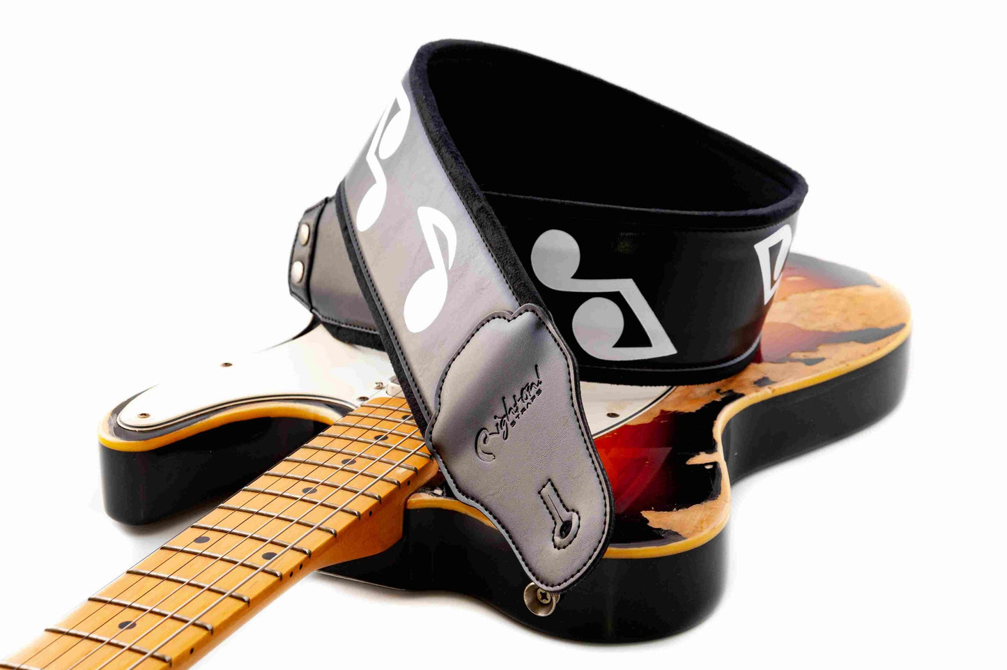 Right On Straps LEGEND SRV Black Guitar Strap