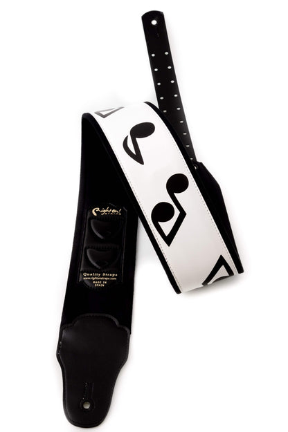 Right On Straps LEGEND SRV White Guitar Strap