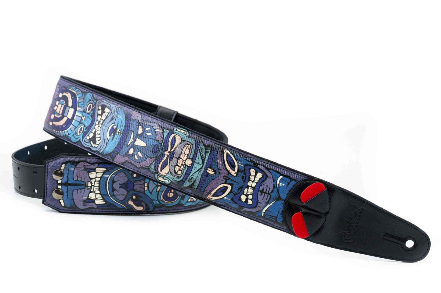 Right On Straps MOJO Tiki Blue Guitar Strap