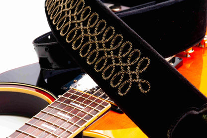 Right On Straps JAZZ Sgt. Peppers Black Guitar Strap